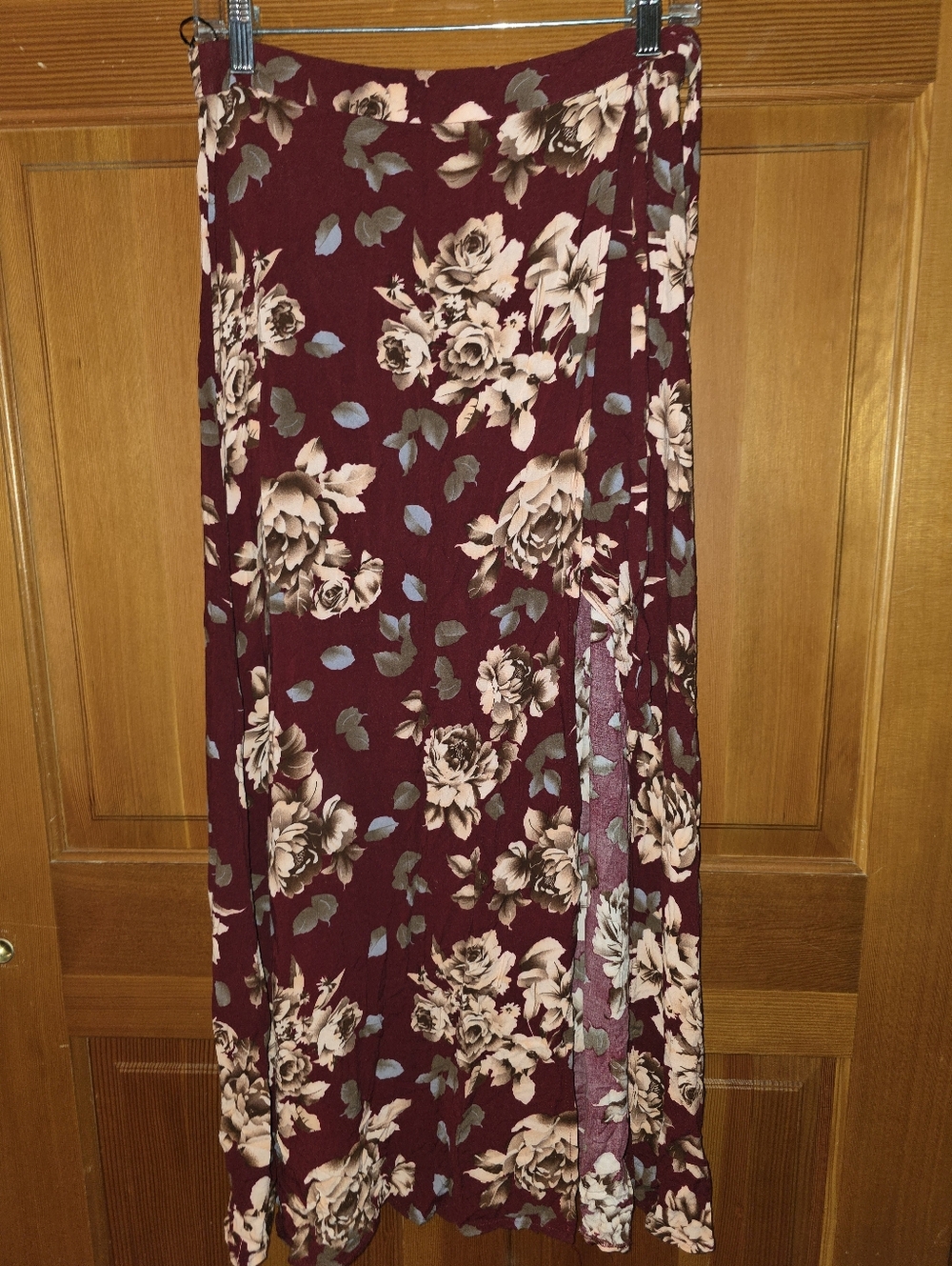 SHAREEN  Floral Wrap MAXI SKIRT! Size 12 With Button And Tie